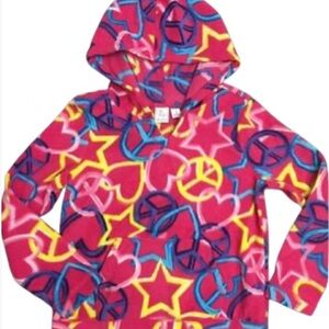 Children’s Place Pink and Yellow Peace Star Hoodie